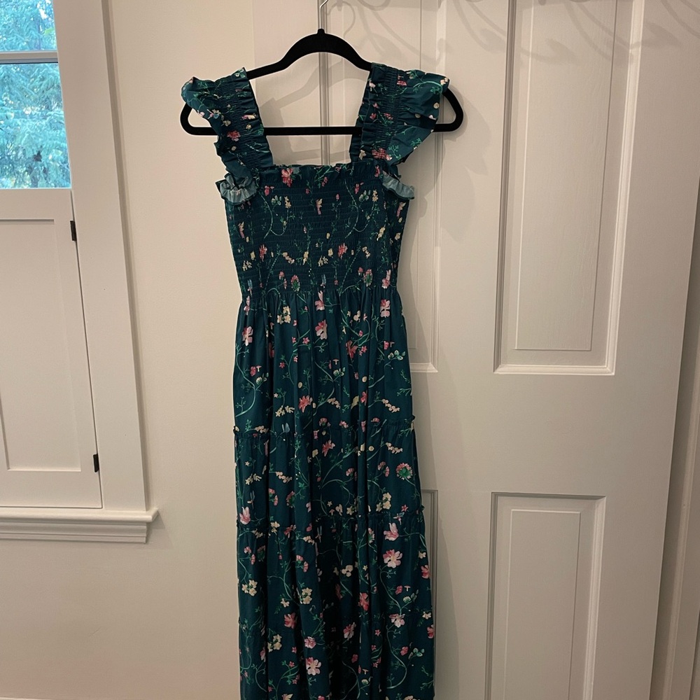 Hill House Green Floral Nap Dress